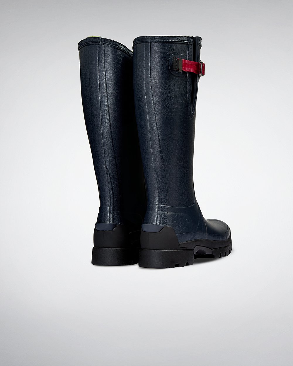 Womens Hunter Balmoral Side Adjustable 3Mm Neoprene - Tall Rain Boots Navy - 2149-FOWLX